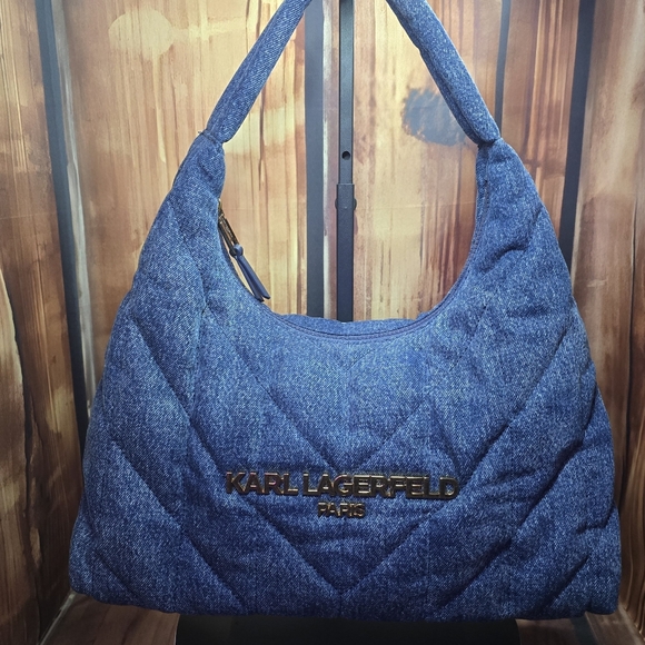 Karl Lagerfeld Handbags - Karl Lagerfeld Paris Voyage Hobo Bag - NWOT - Denim